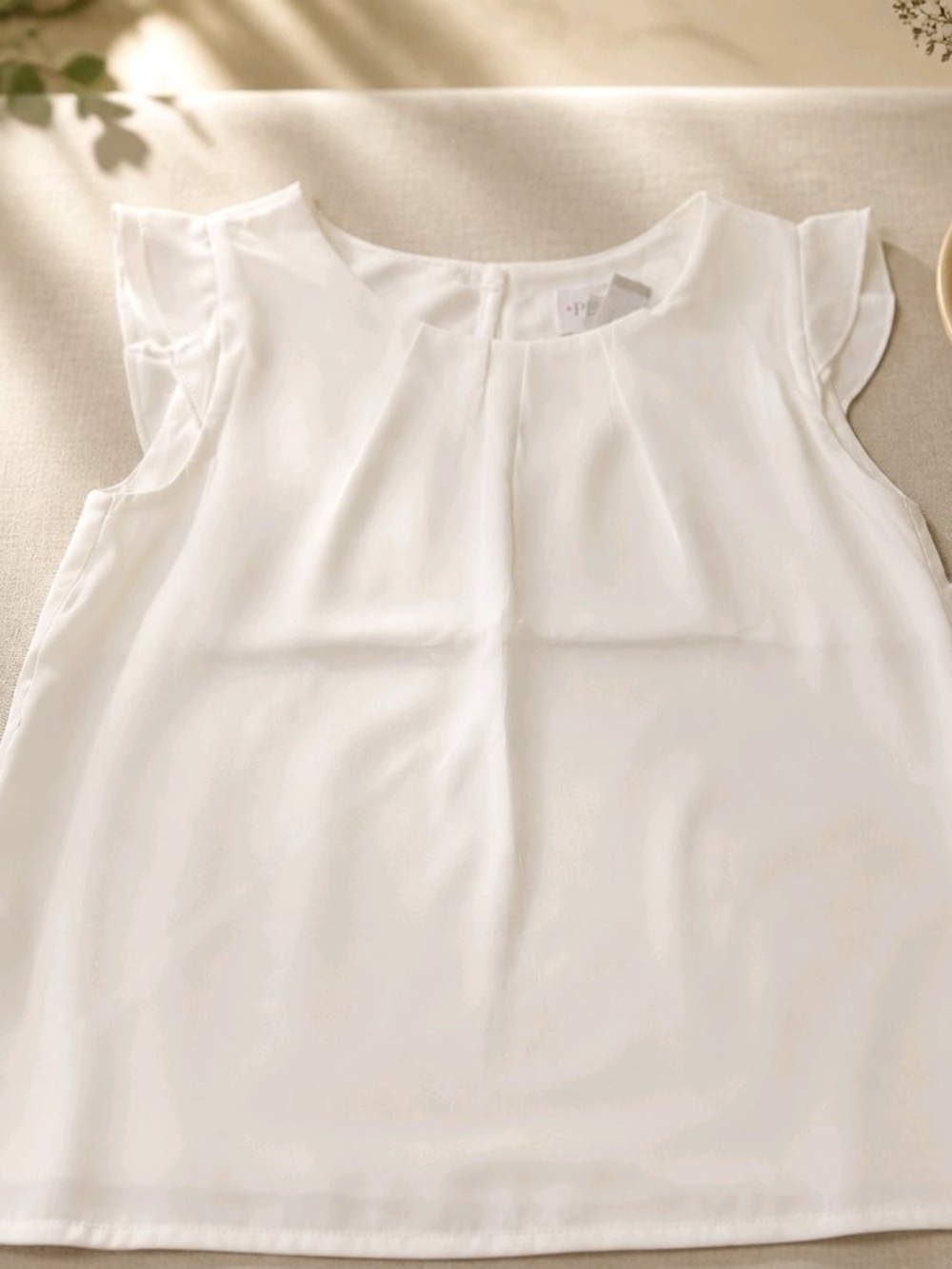 The Children's Place White Flutter Sleeve Blouse